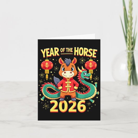 Chinese New Year 2026 Year Of The Horse カード (正面)