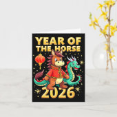 Chinese New Year 2026 Year Of The Horse  カード (黄色い花)
