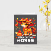 Chinese New Year 2026 Year Of The Horse  カード (黄色い花)