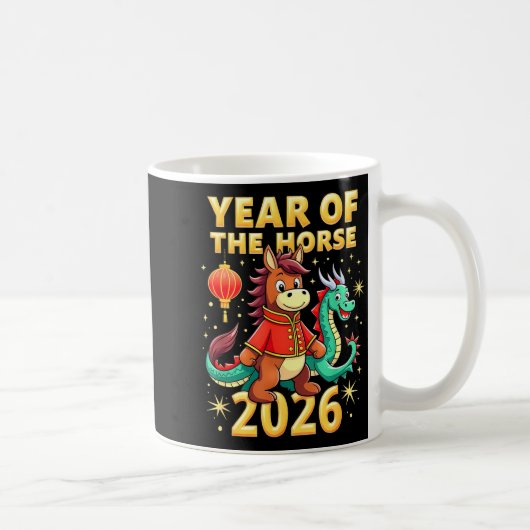 Chinese New Year 2026 Year Of The Horse コーヒーマグカップ (右)