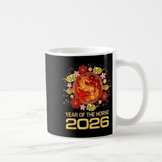 Chinese New Year 2026 Year Of The Horse コーヒーマグカップ (右)