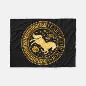 Chinese New Year 2026 Year Of The Horse  フリースブランケット (正面(横))