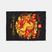 Chinese New Year 2026 Year Of The Horse フリースブランケット (正面(横))