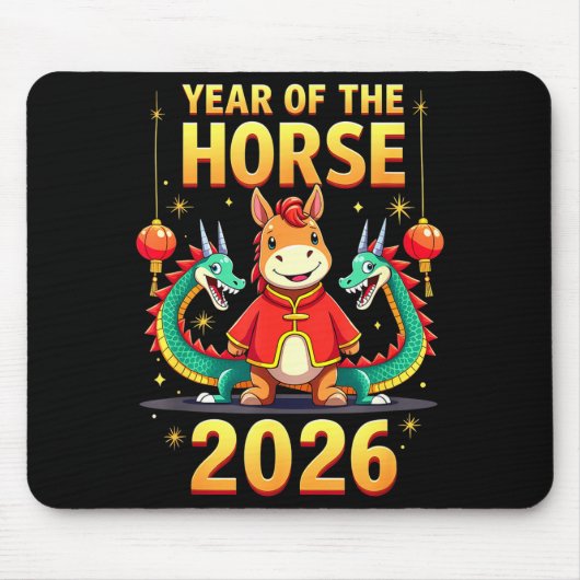 Chinese New Year 2026 Year Of The Horse  マウスパッド (正面)