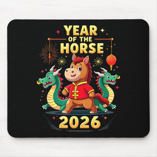 Chinese New Year 2026 Year Of The Horse  マウスパッド (正面)