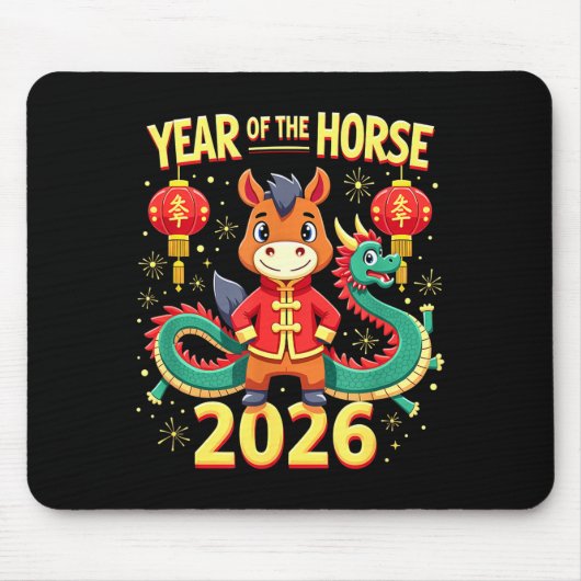 Chinese New Year 2026 Year Of The Horse  マウスパッド (正面)
