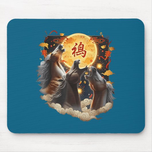 Chinese New Year 2026 Year Of The Horse  マウスパッド (正面)