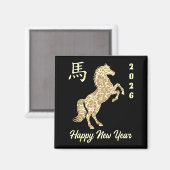 Chinese New Year 2026 Year Of The Horse マグネット (正面/裏面)