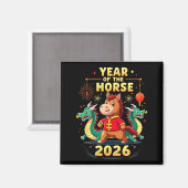 Chinese New Year 2026 Year Of The Horse  マグネット (正面/裏面)