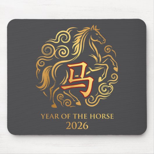 Chinese New Year 2026 Year Of The Horse 0  マウスパッド (正面)