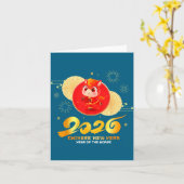 Chinese New Year 2026 Year Of The Horse Cartoon Cu カード (黄色い花)
