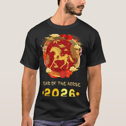 Chinese New Year 2026 Year Of The Horse Chinese Zo Tシャツ (正面)