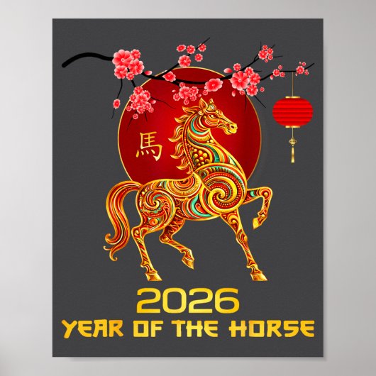 Chinese New Year 2026 Year Of The Horse For Women  ポスター (正面)