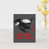 Chinese New Year 2026 Year Of The Horse Happy Luna カード (黄色い花)