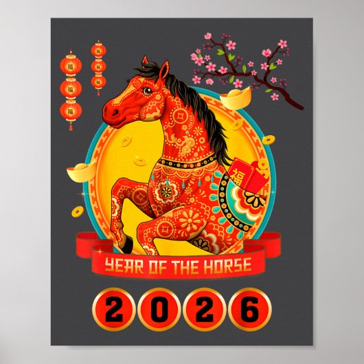 Chinese New Year 2026 Year Of The Horse Happy Luna ポスター (正面)