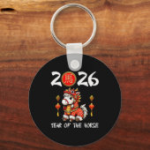 Chinese New Year 2026 Year Of The Horse Happy New  キーホルダー (正面)