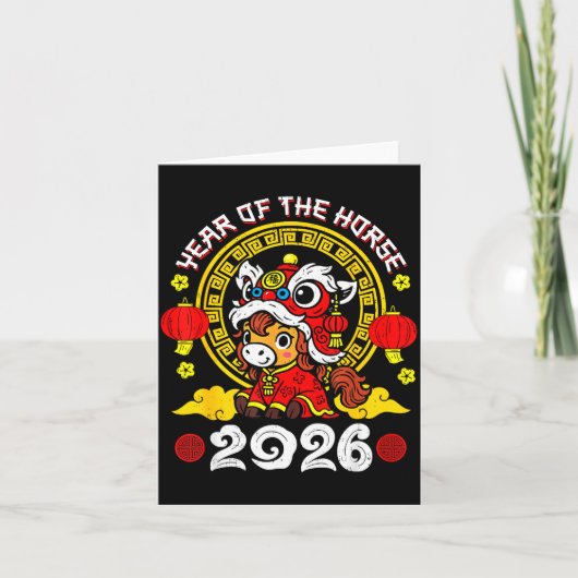 Chinese New Year 2026 Year Of The Horse Lunar New  カード (正面)