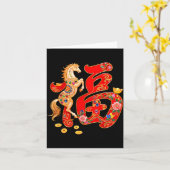 Chinese New Year 2026 Year Of The Horse Lunar New  カード (黄色い花)