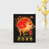 Chinese New Year 2026 Year Of The Horse Lunar New  カード (黄色い花)