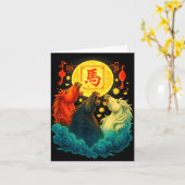 Chinese New Year 2026 Year Of The Horse Lunar New  カード (黄色い花)