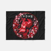 Chinese New Year 2026 Year Of The Horse Lunar New  フリースブランケット (正面(横))