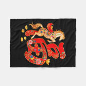 Chinese New Year 2026 Year Of The Horse Lunar New フリースブランケット (正面(横))