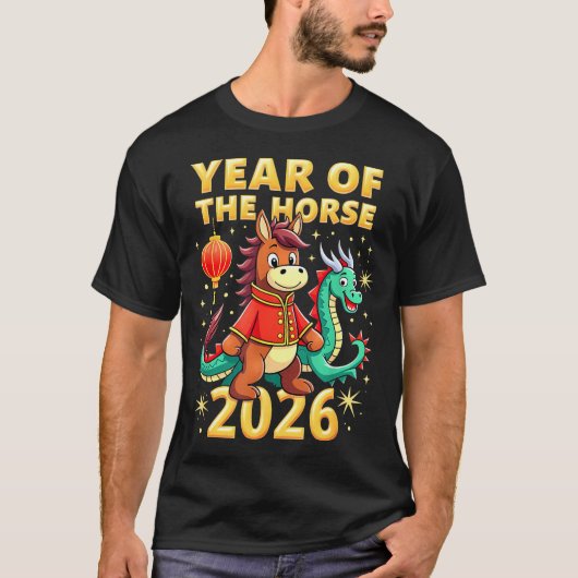 Chinese New Year 2026 Year Of The Horse  Tシャツ (正面)