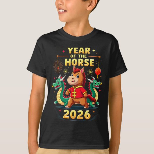 Chinese New Year 2026 Year Of The Horse Tシャツ (正面)