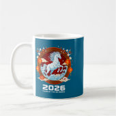 Chinese New Year 2026 Year Of The Ice Horse  コーヒーマグカップ (左)