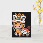 Chinese New Year 2026 Year Of The Kawaii Horse Lio カード (黄色い花)