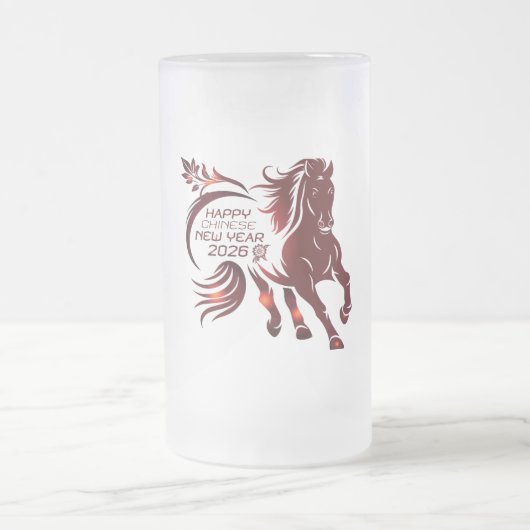 CHINESE NEW YEAR Beer Glass フロストグラスビールジョッキ (中央)