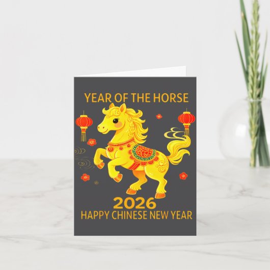 Chinese New Year Clothing Year Of The Horse 2026  カード (正面)