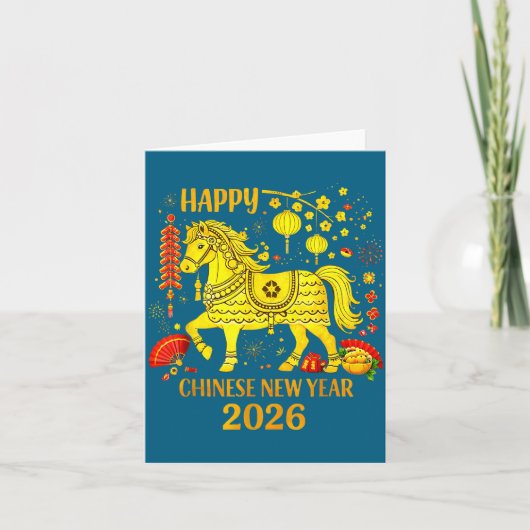 Chinese New Year Clothing Year Of The Horse 2026  カード (正面)