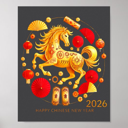 Chinese New Year Clothing Year Of The Horse 2026  ポスター (正面)