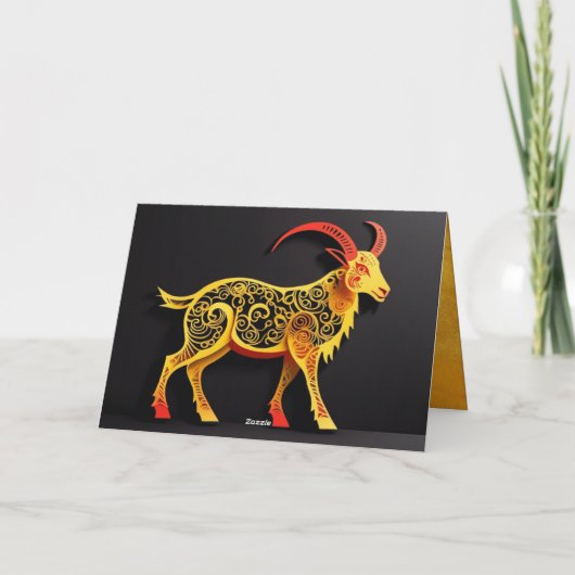 Chinese New Year Goat Ram or Sheep  2027 GC01  カード (裏面)