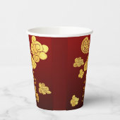 Chinese New Year Horse 2026 Gold Clouds PPC 紙コップ (左)