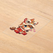 Chinese New Year Horse 2026 Zodiac アクリル招待状 (レイダウン)