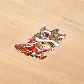 Chinese New Year Horse 2026 Zodiac アクリル招待状 (レイダウン)