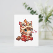 Chinese New Year Horse 2026 Zodiac シーズンポストカード (スタンド正面)