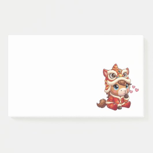 Chinese New Year Horse 2026 Zodiac ポストイット (正面)