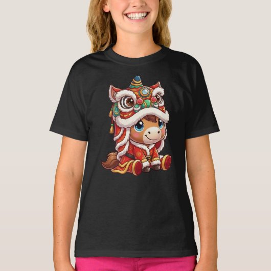 Chinese New Year Horse 2026 Zodiac Tシャツ (正面)