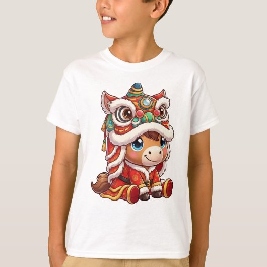 Chinese New Year Horse 2026 Zodiac Tシャツ (正面)