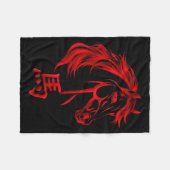 Chinese New Year Horse 2026 Zodiac Year Of The Hor フリースブランケット (正面(横))