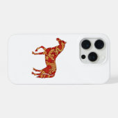 Chinese New Year Horse with Dragon Phoenix  iPhoneケース (裏面横)