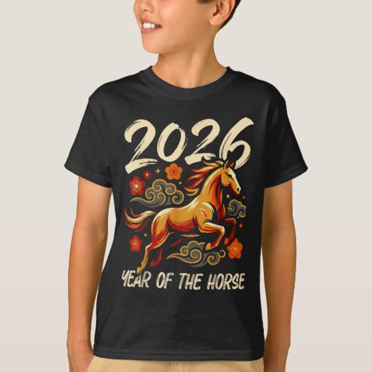 Chinese New Year Lunar Year Of The Horse 2026  Tシャツ (正面)