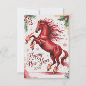 Chinese New year of the Horse 2026 サンキューカード (正面)