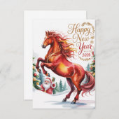 Chinese New year of the Horse 2026 サンキューカード (正面/裏面)