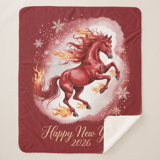 Chinese New year of the Horse 2026 シェルパブランケット (正面)