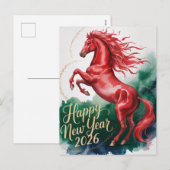 Chinese New year of the Horse 2026 シーズンポストカード (正面/裏面)