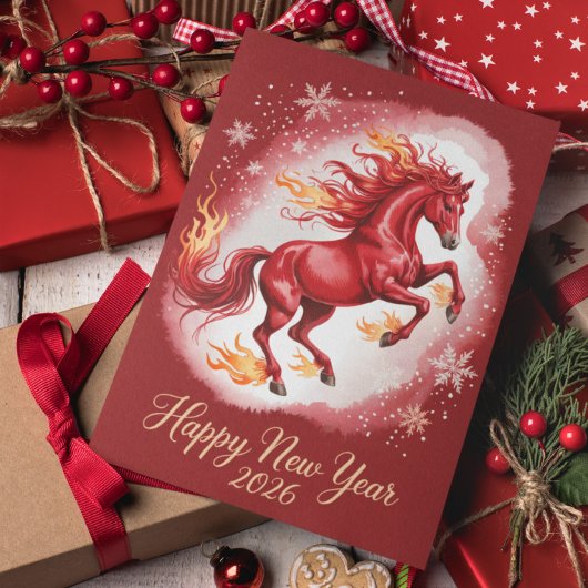 Chinese New year of the Horse 2026 シーズンポストカード